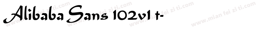 Alibaba Sans 102v1 t字体转换